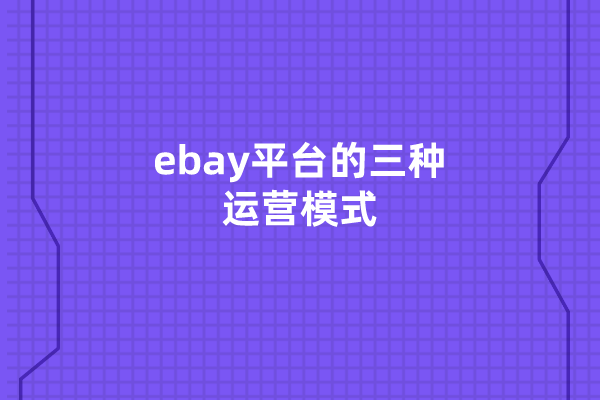 ebay平台的三种运营模式